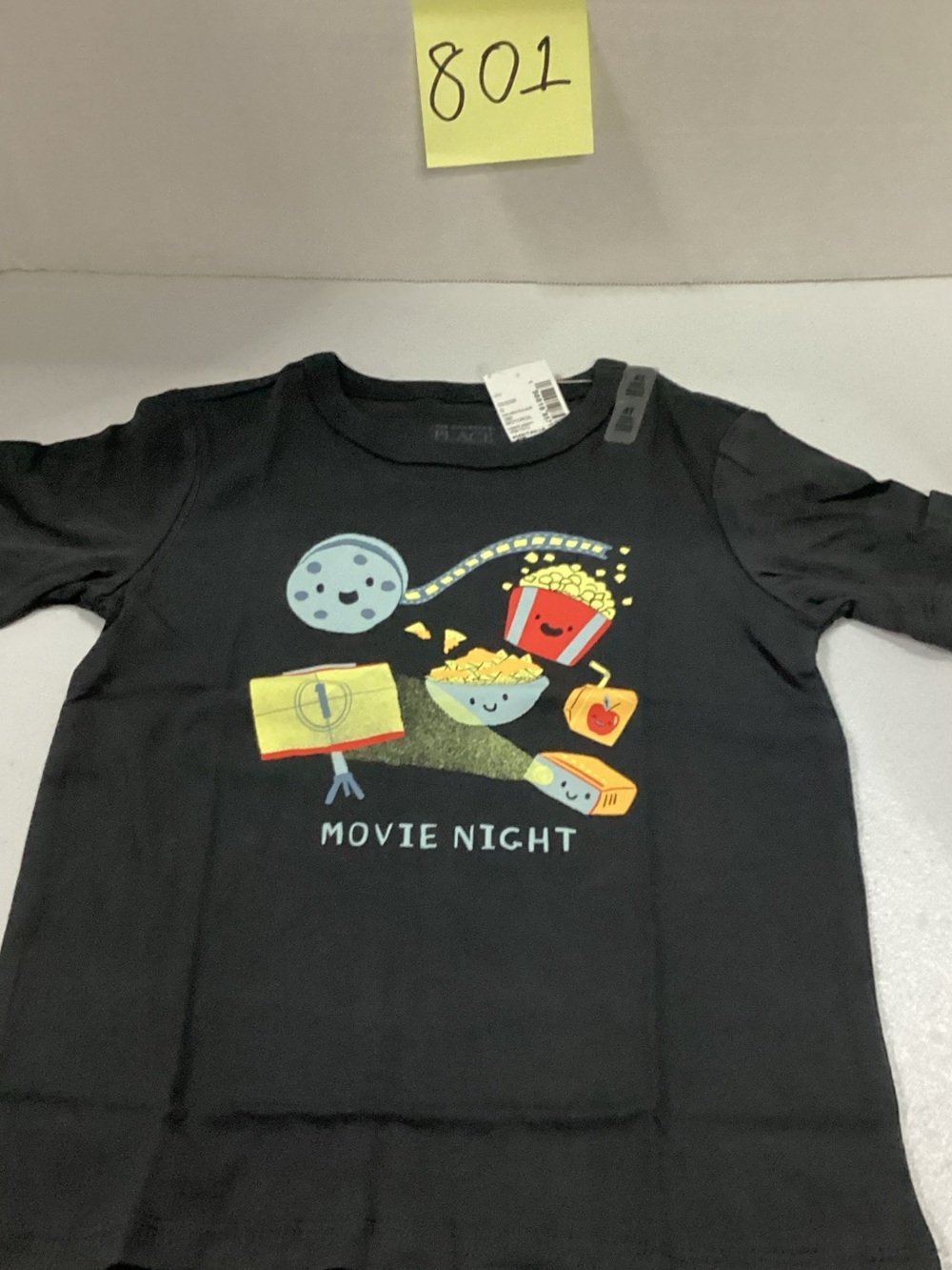 Black 'Movie Night' Graphic Tee